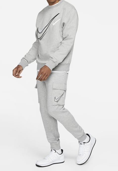 Chándal con cuello redondo y logo multicolor de Nike para hombre en gris - Image 2