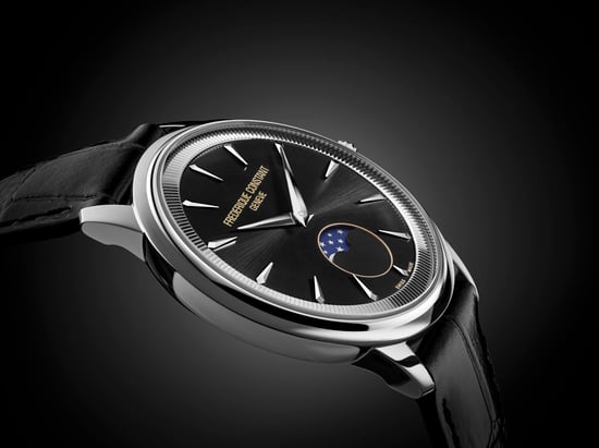 Frédérique Constant Moneta Moonphase Unisex's Black Watch FC-206B3S6 - Image 3