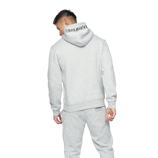 Crosshatch Mens Pepperhill Hoodie (Light Grey Marl) - Image 2