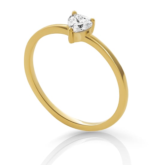 Orphelia 'Love' Women's 925 Sterling Silver Ring - Gold ZR-7531/G