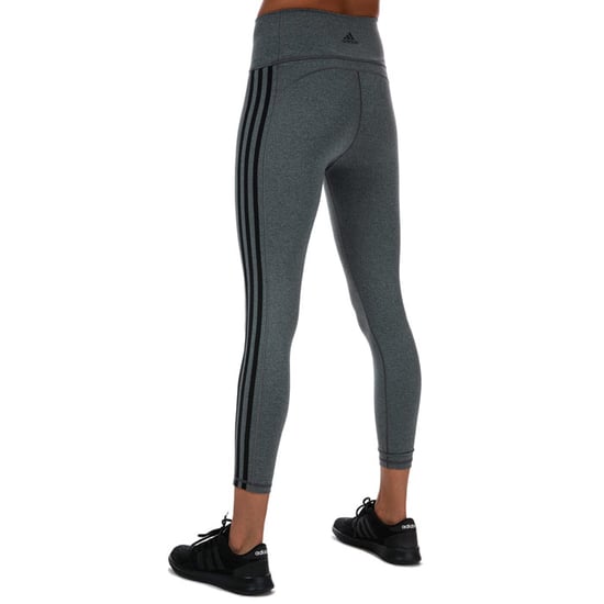 Women's adidas Believe This 2.0 3-Stripes 7/8 Tights in Charcoal Marl