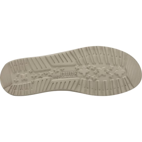 HEYDUDE Wally Sox Faux Suede Men's Beige Boat Shoes - Image 4