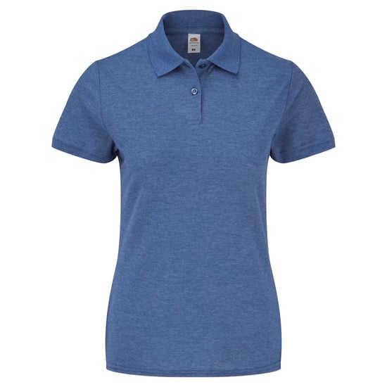 Fruit Of The Loom Womens Lady-Fit 65/35 Short Sleeve Polo Shirt (Heather Royal) - Image 1