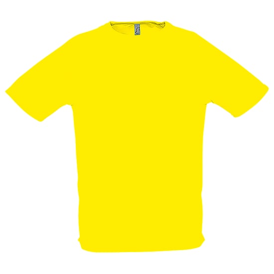 SOLS Mens Sporty Short Sleeve Performance T-Shirt (Lemon) - Image 1