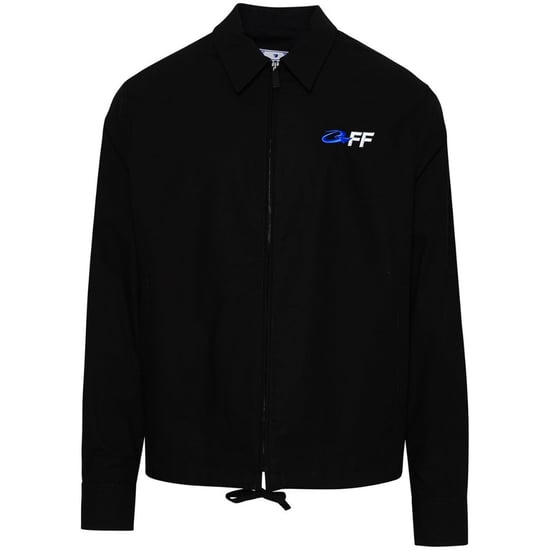 Off-White Camisa hibrida negra con cremallera Exact Opposite - Image 1