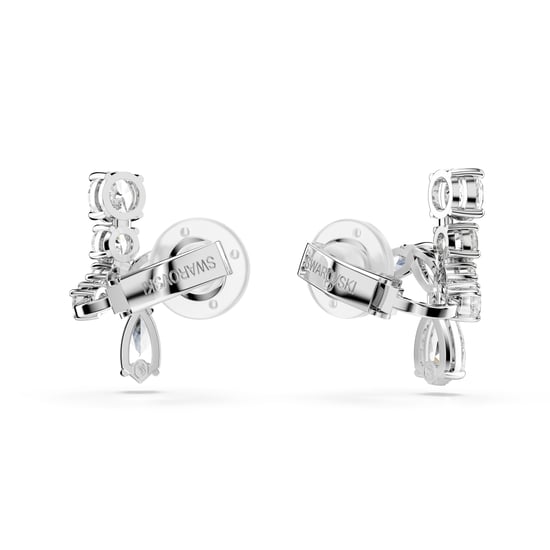 Swarovski 'Matrix' Women's Base Metal Clip Earrings - Silver 5692523 - Image 4