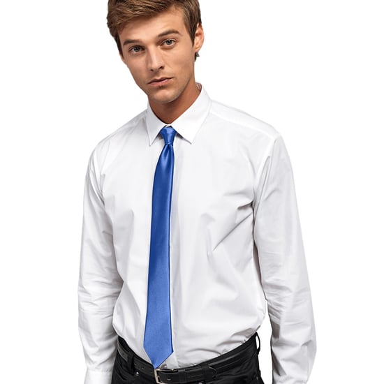 Premier Colours Mens Satin Clip Tie (Royal) - Image 2