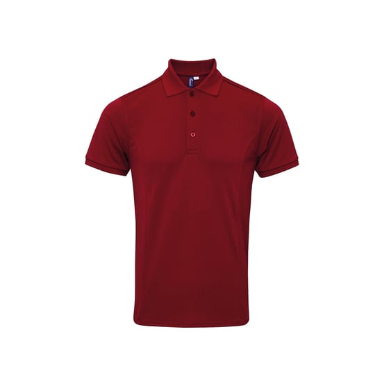 Premier Mens Coolchecker Plus Pique Polo With CoolPlus (Burgundy) - Image 1