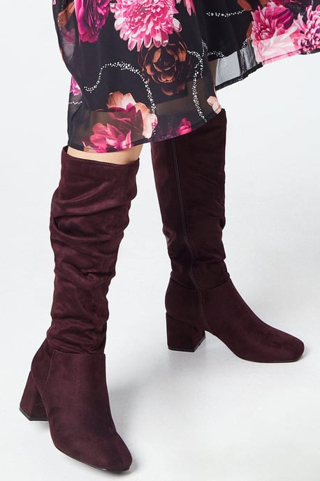 Kaya Ruched Knee High Boots
