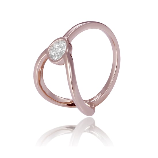 Orphelia 'Gigi' Women's 925 Sterling Silver Set: Necklace + Earrings + Ring - Rose SET-7439 - Image 4