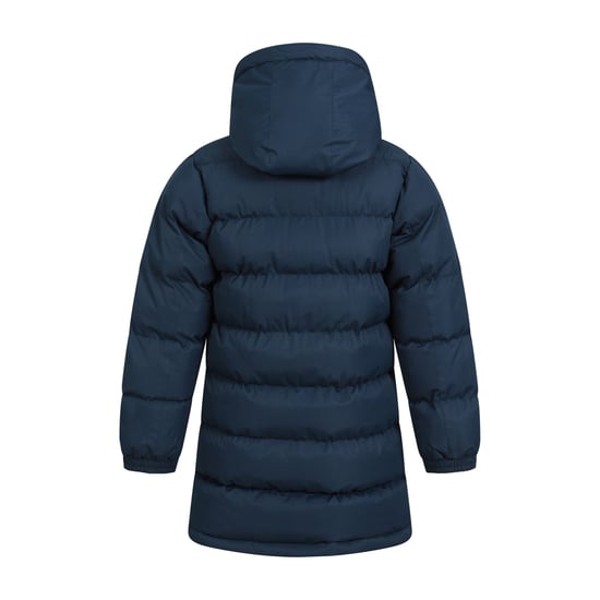 Mountain Warehouse Childrens/Kids Water Resistant Longline Padded Jacket (Dark Blue) - Image 2