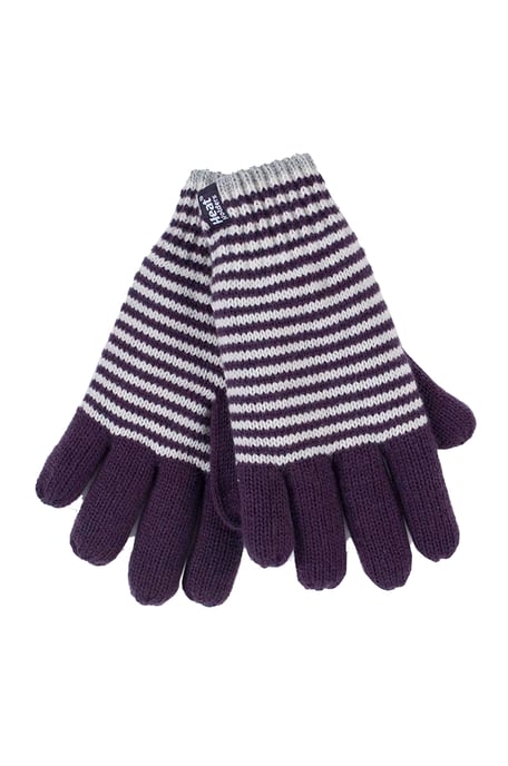 Heat Holders - Guantes térmicos con forro polar a rayas para mujer - Image 1