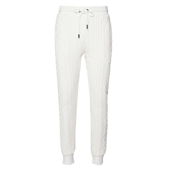 Criminal Damage Cable Knit Mens Off White Track Pants