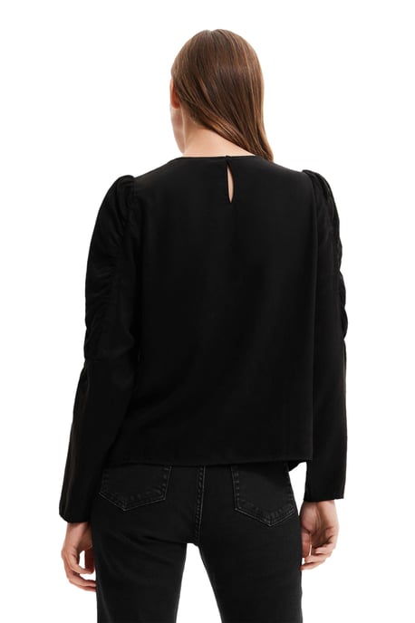 Blusa de Mujer Desigual en Negro - Image 2