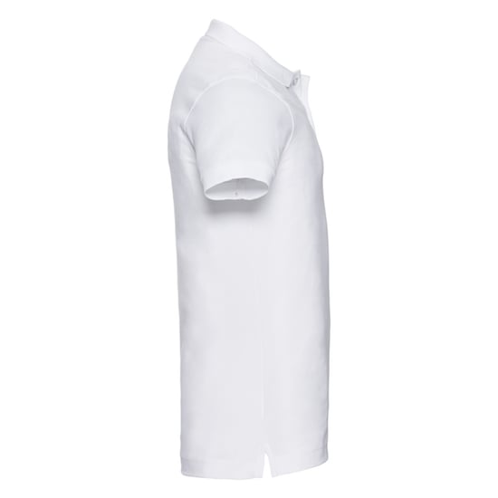 Russell Mens Stretch Fitted Polo Shirt (White) - Image 3