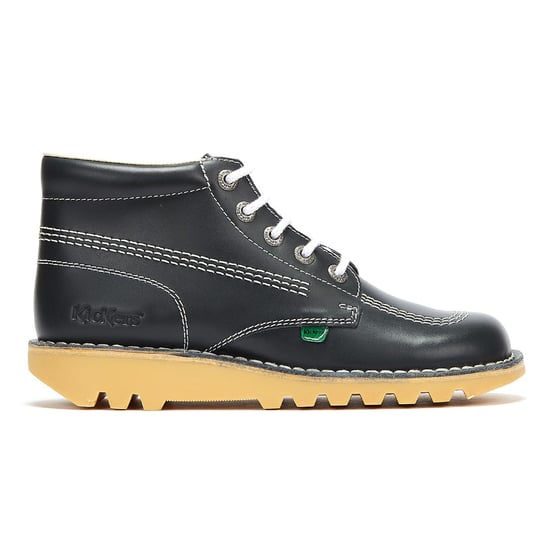 Kickers Mens Kick Hi Core Natural Leather Boots - (Navy Blue) - Image 5