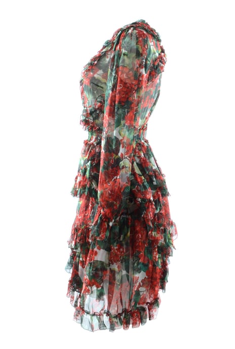 Vestido de media longitud Mujer Flores Dolce & Gabbana - Image 3