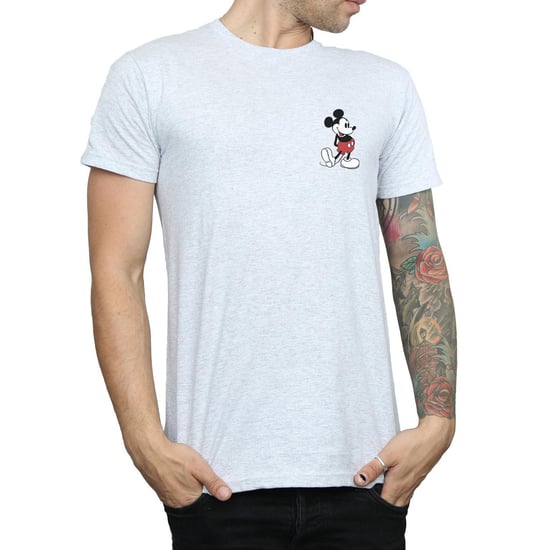 Disney Mens Mickey Mouse Kickin Retro Chest T-Shirt (Sports Grey) - Image 3