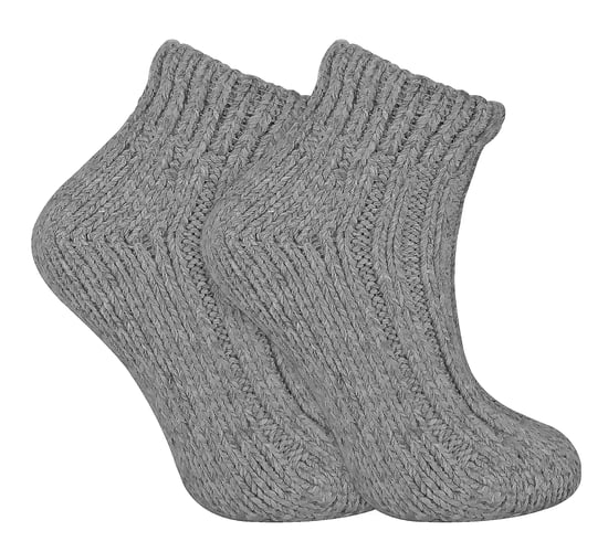 Sock Snob - Calcetines tobilleros de lana de corte bajo y canalé grueso para mujer - Image 1