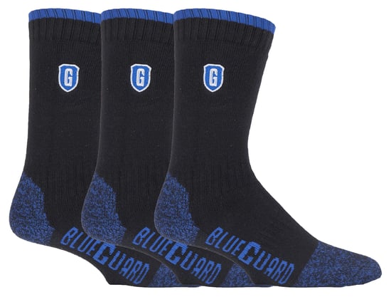 Blueguard - Multipack de 3 pares de calcetines de trabajo ultra duraderos para botas con puntera de acero - Calcetines resistentes de larga duración para hombres y mujeres - Negro - Image 1