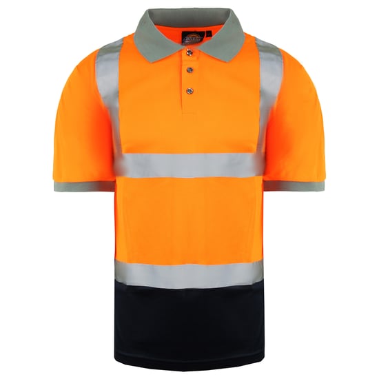 Dickies High Visibilition para hombre de seguridad naranja polo - Image 1