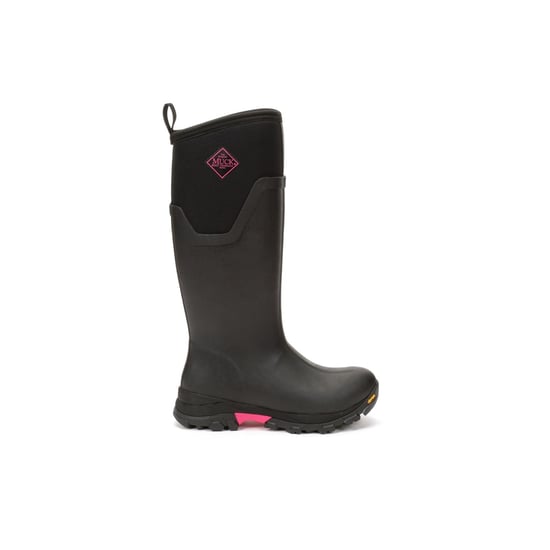 Muck Boots Arctic Ice Tall Rubber Black/Hot Pink Wellington Boots - Image 5