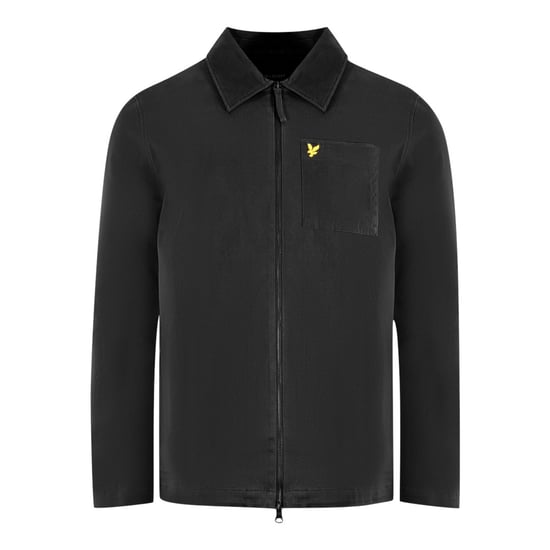 Chaqueta sobrecamisa negra de sarga de Lyle & Scott - Image 1