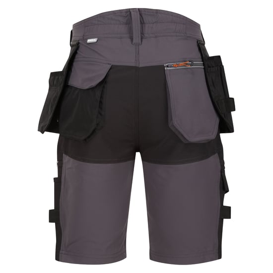 Regatta Mens Infiltrate Detachable Holster Pocket Shorts (Iron/Black) - Image 2