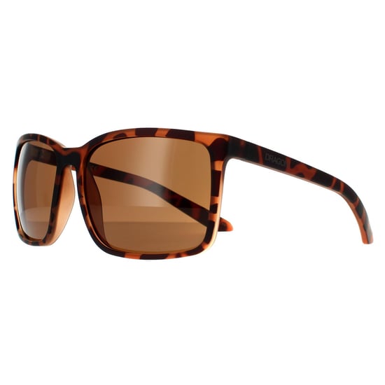 Dragon Square Mens Matte Tortoise Bronze Sunglasses