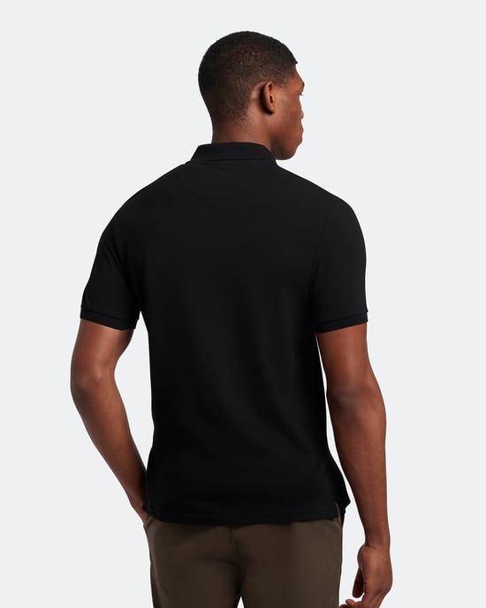 Lyle & Scott Plain Polo Shirt in Black - Image 4