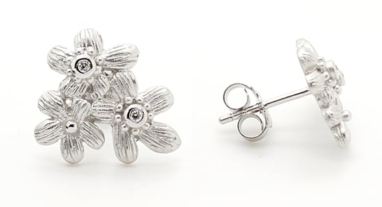 Orphelia Women's 925 Sterling Silver Stud Earrings - Silver ZO-6026 - Image 3