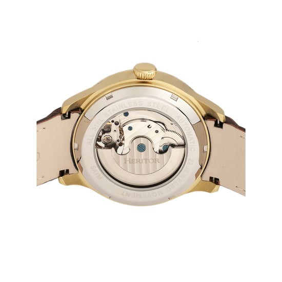 Reloj Automático Heritor Gregory Semi-Esqueleto con Correa de Cuero - Image 4