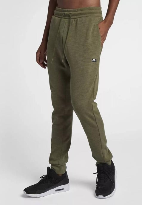 Chándal Nike Sportswear Optic Fleece Crew Verde Oliva para Hombre - Image 3