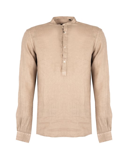 Camisa Xagon Man Lino Hombre Beige - Image 4