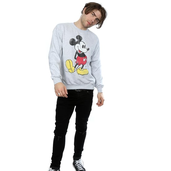 Disney Mens Mickey Mouse Classic Kick Sweatshirt (Heather Grey) - Image 4