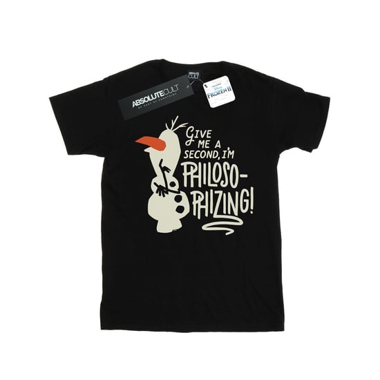 Disney Boys Frozen 2 Olaf Philosophizing T-Shirt (Black)