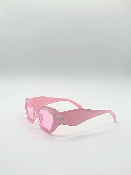 Angular Framed Sunglasses in Pink