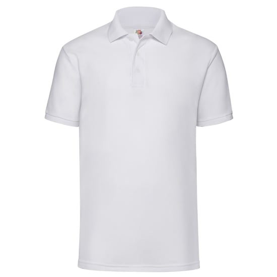 Fruit of the Loom Mens Polycotton Pique Polo Shirt (White) - Image 1