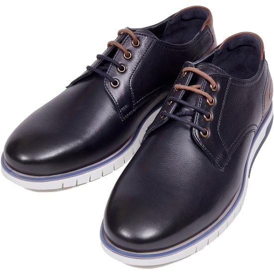 Pod Cillian Leather Men's Navy Lace-Up Shoes - Image 6