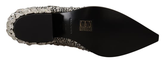 Botas de vaquera de ante negro con strass y cristales para mujer de Dolce & Gabbana - Image 4