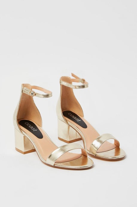Thelma Ankle Strap Medium Block Heeled Sandals - Image 3