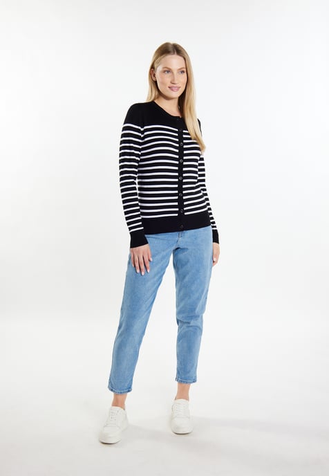 Dreimaster Cardigan women black white