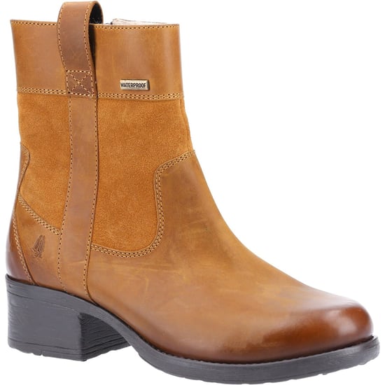Hush Puppies Saskia Leather Women's Tan Boots - Image 1