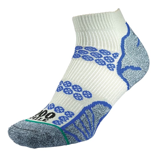 1000 Mile - Calcetines Running Lite Tobillera Doble Capa - Plata / Azul Real - Image 1