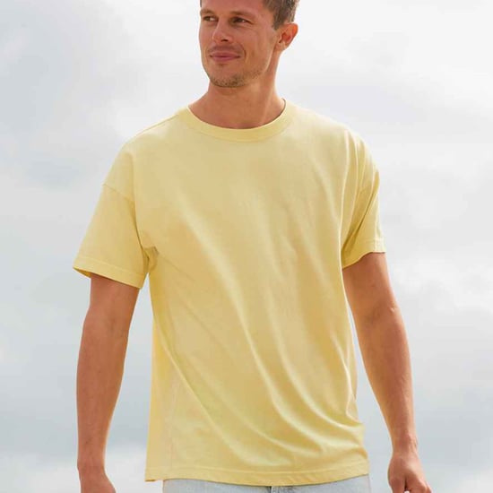 SOLS Mens Boxy Organic Oversized T-Shirt (Light Yellow) - Image 3