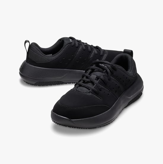 ON THE CLOCK Mens Work Trainers Triple Black - Image 4