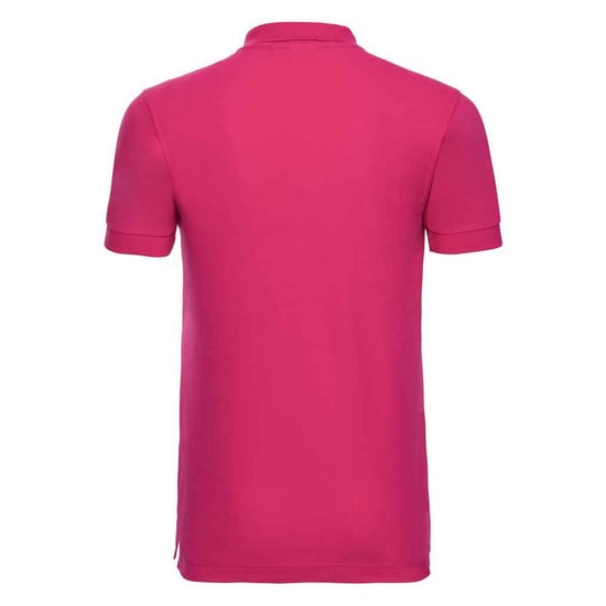 Russell Mens Pique Stretch Polo Shirt (Fuchsia) - Image 2