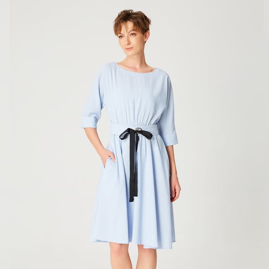 Robe évasée à large ceinture - Image 1
