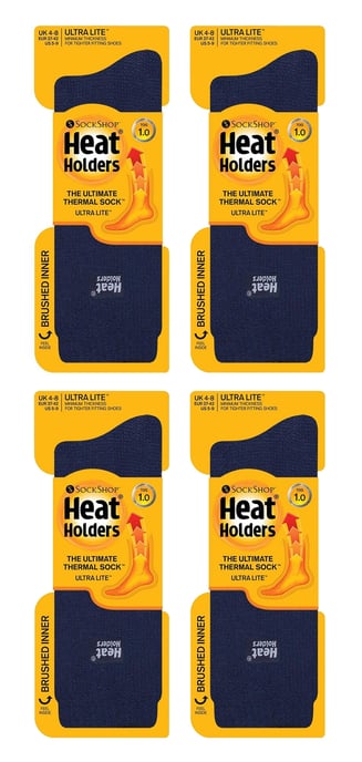 Heat Holders Ultra Lite - Calcetines Térmicos de Mujer Multipack de 4 Pares | Calcetines Cálidos Ultra Finos para Vestir en Invierno - Azul Marino - Image 2