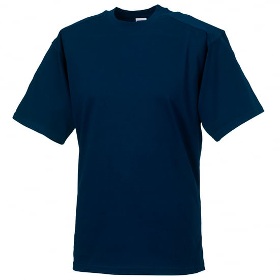 Russell Europe Mens Short Sleeve Cotton T-Shirt (French Navy) - Image 4